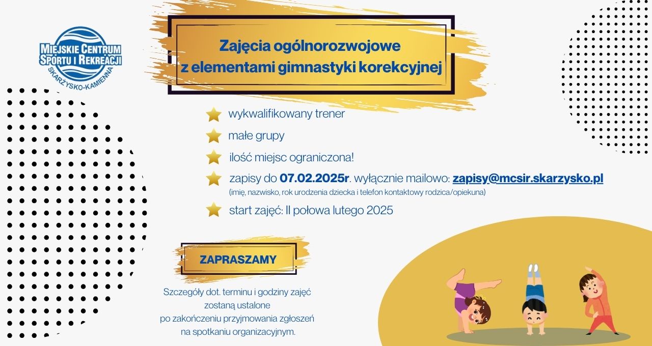 Zajęcia ogólnorozwojowe z elementami gimnastyki korekcyjnej