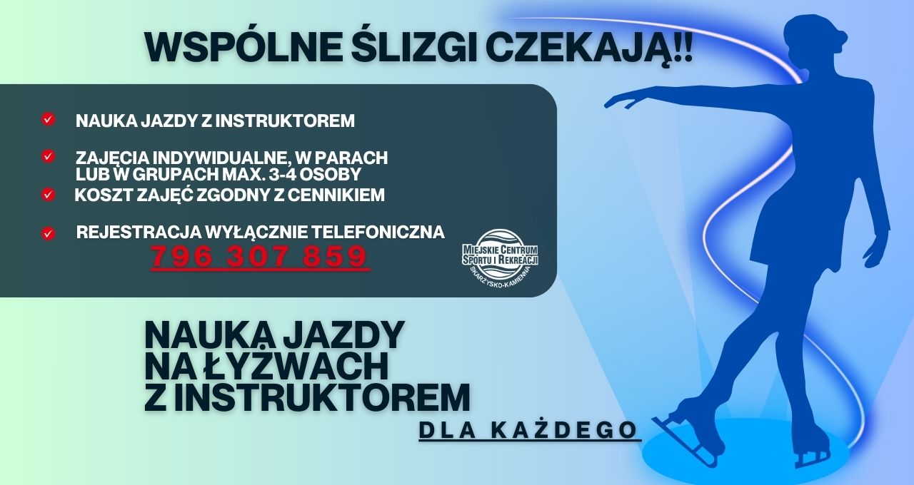 Nauka jazdy na łyżwach z instruktorem